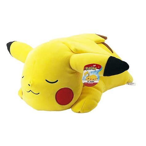 sleeping pokemon plush 18|pokemon 18” plush sleeping pikachu.